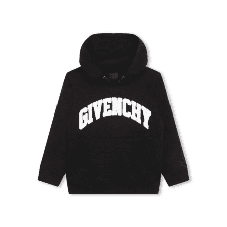 GIVENCHY KIDS LOGO-APPLIQUÉ LONG-SLEEVE HOODIE