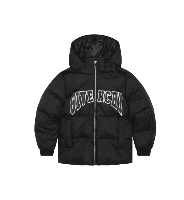 GIVENCHY KIDS LOGO-PATCH HOODED PADDED JACKET