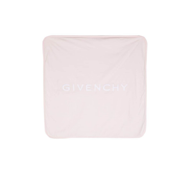 GIVENCHY KIDS LOGO-EMBROIDERY COTTON BLANKET