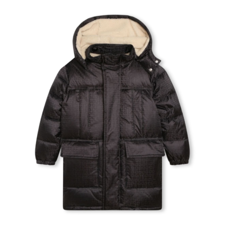 GIVENCHY KIDS LOGO-EMBROIDERED PUFFER JACKET