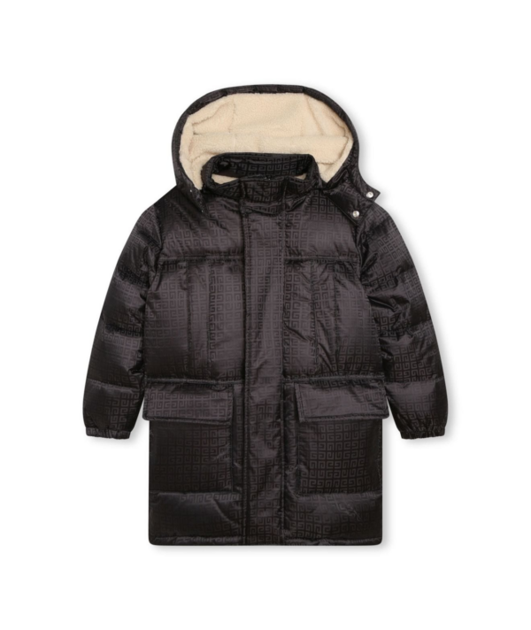 GIVENCHY KIDS LOGO-EMBROIDERED PUFFER JACKET