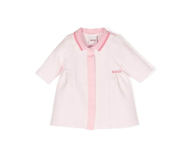 BOSS KIDSWEAR LOGO-EMBROIDERED POLO DRESS