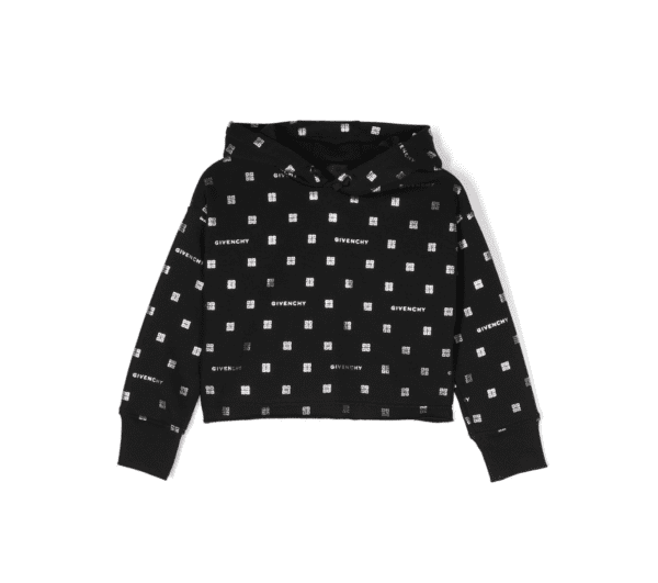 GIVENCHY KIDS MONOGRAM-PRINT DRAWSTRING HOODIE