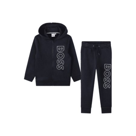 BOSS KIDSWEAR LOGO-PRINT COTTON TRACKSUIT