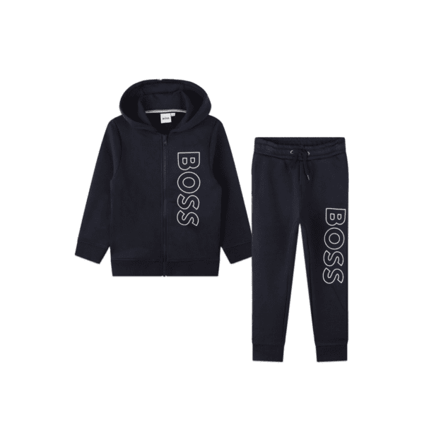 BOSS KIDSWEAR LOGO-PRINT COTTON TRACKSUIT