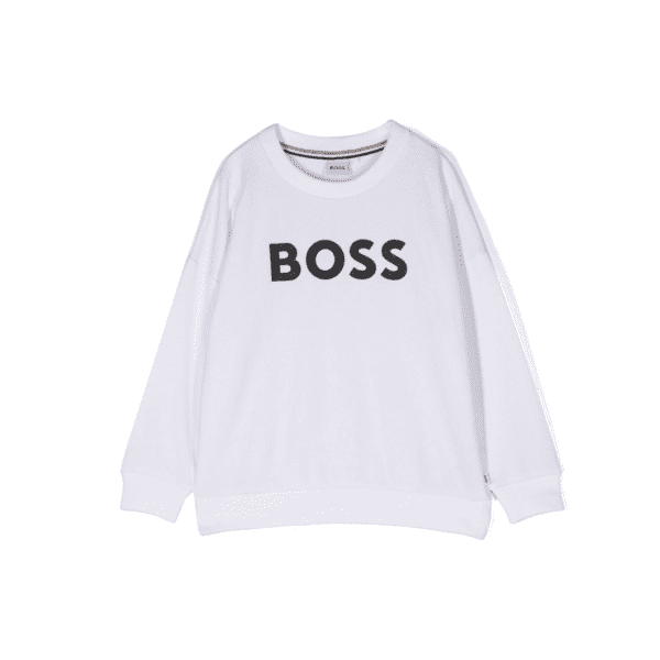 BOSS KIDSWEAR LOGO-PRINT JERSEY SWEATSHIRT