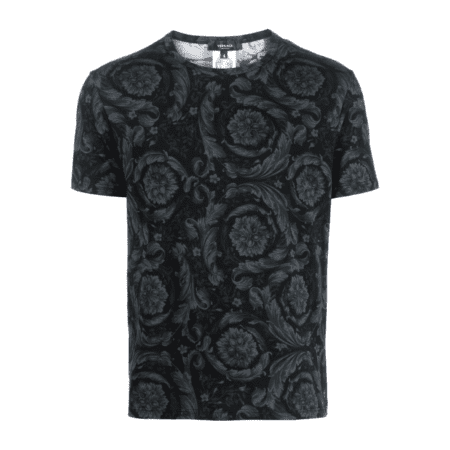 VERSACE BAROQUE-PRINT COTTON T-SHIRT