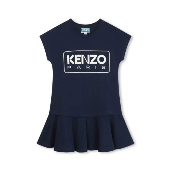 Kenzo Kids navy minidress with bold logo print available at Lestyle Boutique perfect for a chic casual look