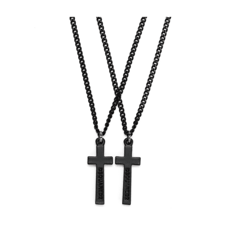 DSQUARED2 LAYERED CROSS PENDANT NECKLACE