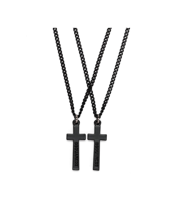 DSQUARED2 LAYERED CROSS PENDANT NECKLACE