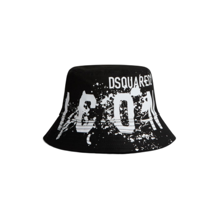 DSQUARED2 LOGO-PRINT BUCKET HAT