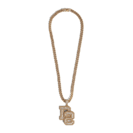 DSQUARED2 LOGO-PENDANT CRYSTAL-EMBELLISHED NECKLACE