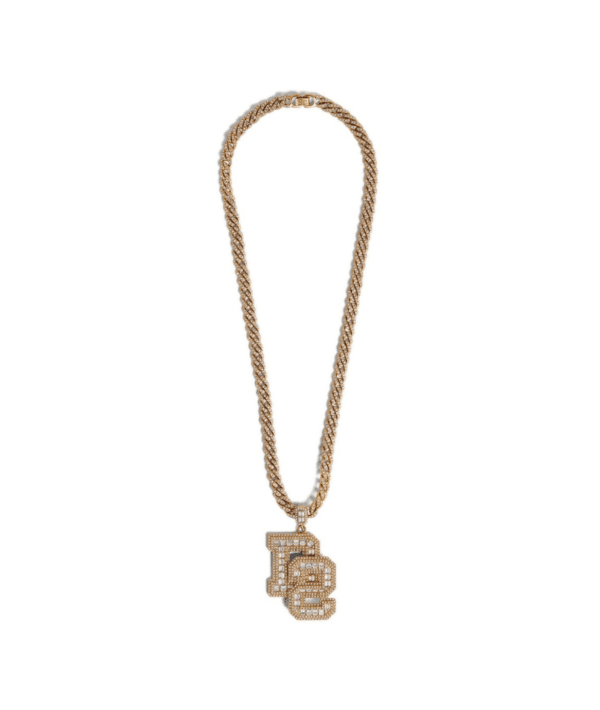 DSQUARED2 LOGO-PENDANT CRYSTAL-EMBELLISHED NECKLACE