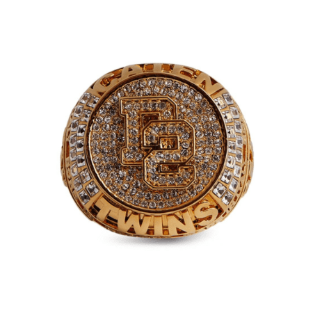 DSQUARED2 ENGRAVED CRYSTAL-EMBELLISHED RING