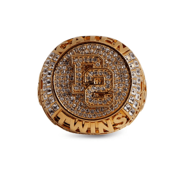 DSQUARED2 ENGRAVED CRYSTAL-EMBELLISHED RING