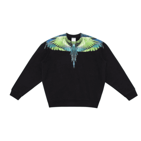 MARCELO BURLON COUNTY OF MILAN ICON WINGS CREWNECK COTTON SWEATSHIRT