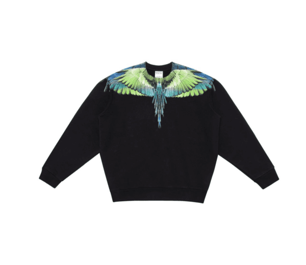 MARCELO BURLON COUNTY OF MILAN ICON WINGS CREWNECK COTTON SWEATSHIRT