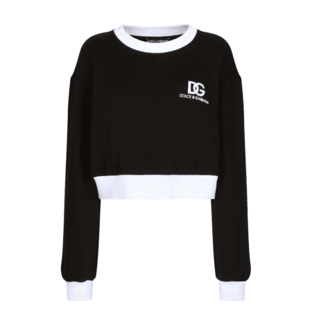 DOLCE & GABBANA LOGO-PRINT COTTON-BLEND SWEATSHIRT