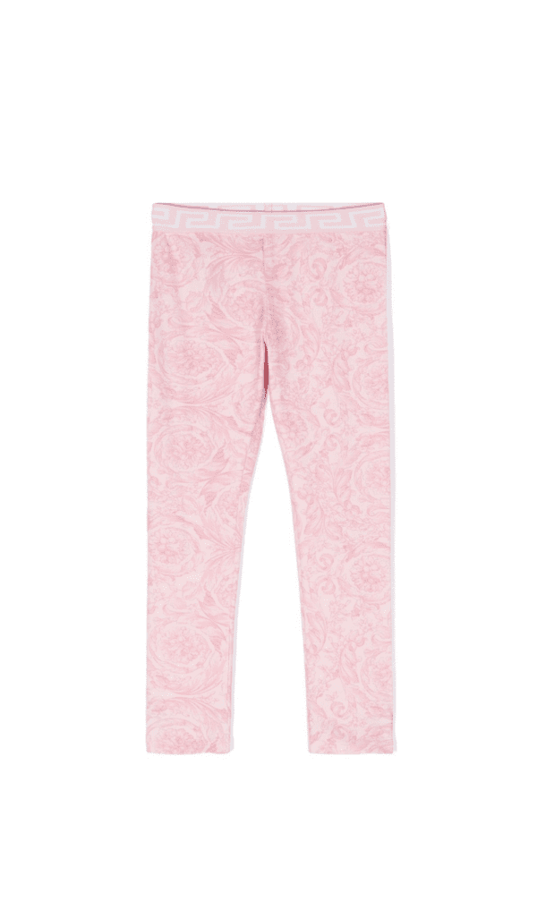 VERSACE KIDS BAROCCO-PRINT STRETCH-COTTON LEGGINGS