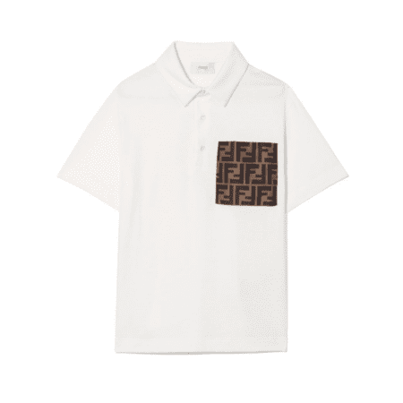 FENDI KIDS CONTRASTING-PANEL DETAIL TOP