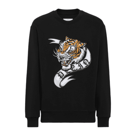 PHILIPP PLEIN TATTOO-PRINT COTTON SWEATSHIRT
