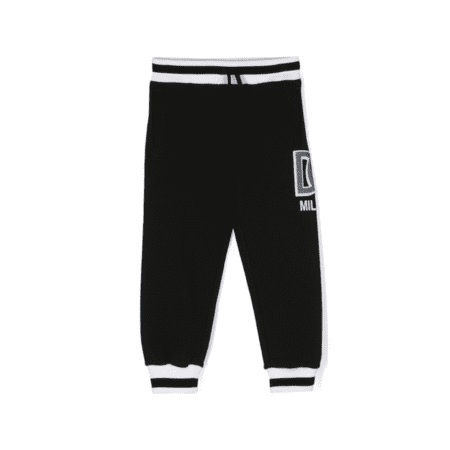 DOLCE & GABBANA KIDS LOGO-PATCH COTTON TRACK PANTS
