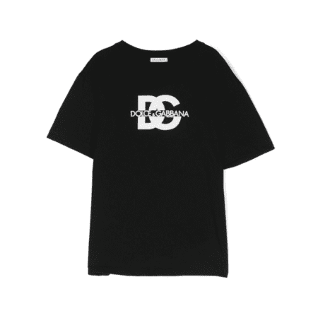 DOLCE & GABBANA KIDS LOGO-STAMP COTTON T-SHIRT