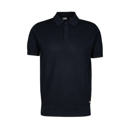 Karl Lagerfeld black polo shirt with a classic design and logo on the chest, available at Lestyle. A stylish and comfortable choice for casual wear.