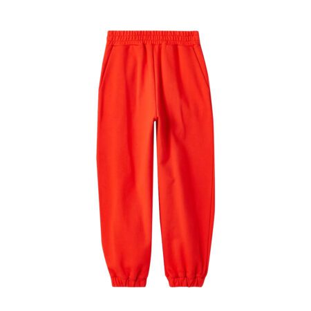 Fendi Kids red logo patch cotton sweatpants, available at Lestyle Boutique Melbourne. A comfortable and stylish choice for casual wear.