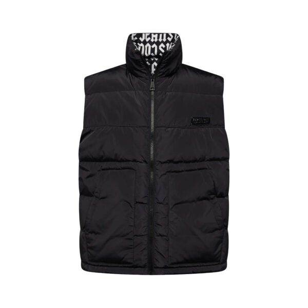 Versace Jeans Couture black and white vest with logo detailing available at Lestyle Boutique Melbourne A stylish and versatile layering option for casual wear