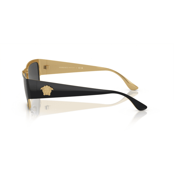 Versace VE2262 black shield sunglasses with dark grey lenses available at Lestyle Boutique Melbourne A sleek and modern accessory for any occasion
