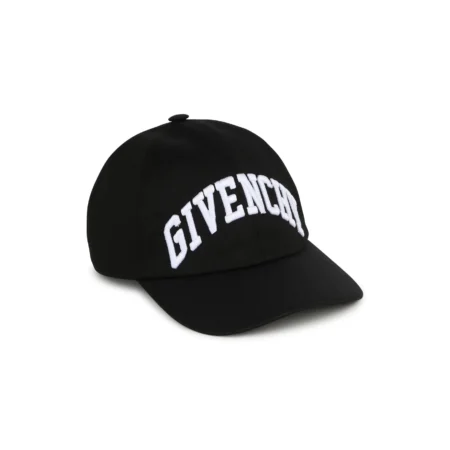 Givenchy Kids black logo-embroidered twill cap with adjustable rear buckle, available at Lestyle Boutique Melbourne.