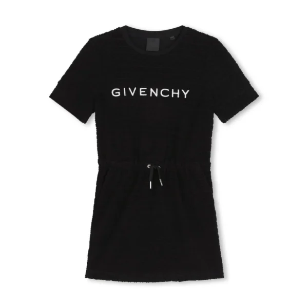 Givenchy Kids black 4G jacquard T shirt dress with logo print available at Lestyle Boutique