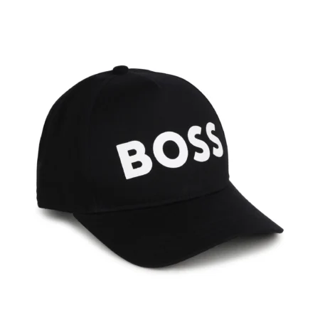 BOSS Kidswear logo-print baseball cap in black with adjustable strap, available at Lestyle Boutique Melbourne.