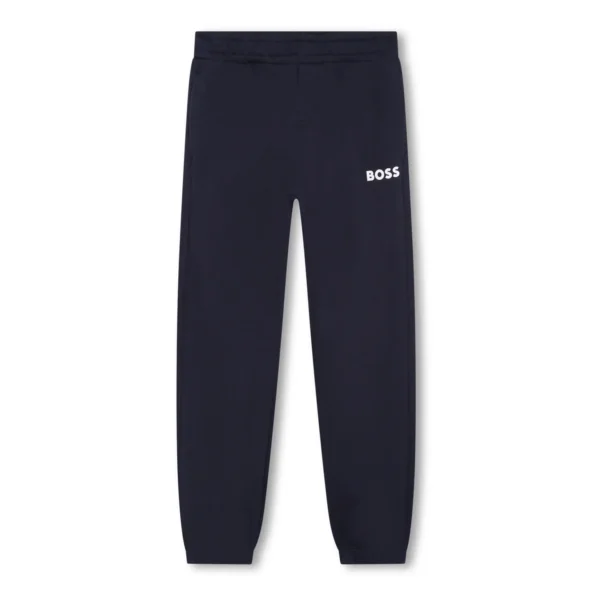 BOSS Kids navy track bottoms with a minimalist design and white logo available at Lestyle Boutique Melbourne