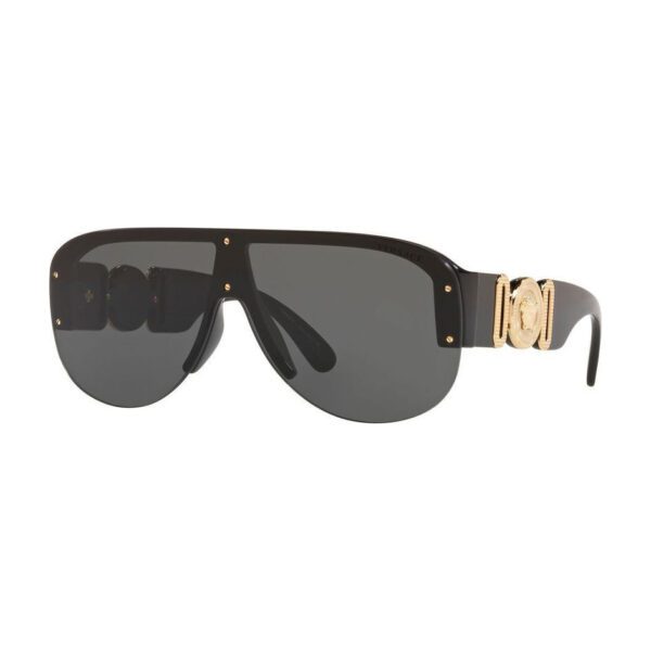 Versace VE4391 black square sunglasses with grey lenses available at Lestyle Boutique Melbourne A bold and stylish choice for any occasion