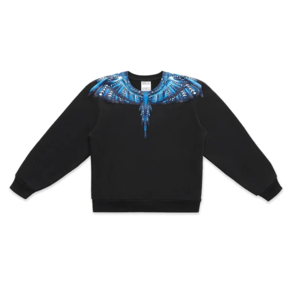 Marcelo Burlon County of Milan Grizzly Wings Sweatshirt in BlackBlue available at Lestyle Boutique Melbourne