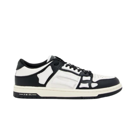 Amiri two-tone leather Skel sneakers in black and white, available at Lestyle Boutique Melbourne.