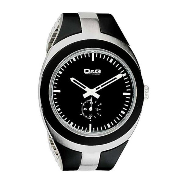 DG Scotch DW0370 mens watch with a two tone stainless steel case and bracelet black dial with index markers and quartz movement available at Lestyle Boutique 136 Little Collins St Sources and related content